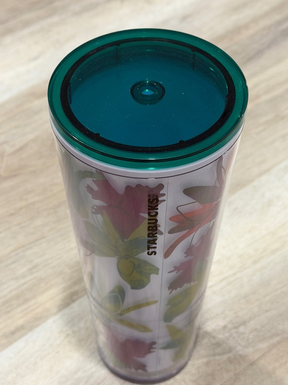 Starbucks Spring Floral Cold Cup Tumbler Venti 24oz White No Straw